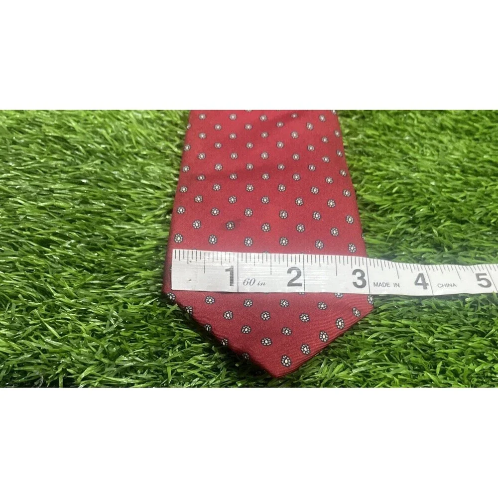 Liberty London Men's Vintage Silk Tie Red Blue Flower Made in USA 3 X 58